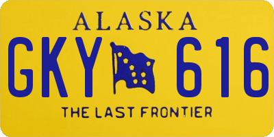 AK license plate GKY616