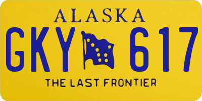 AK license plate GKY617