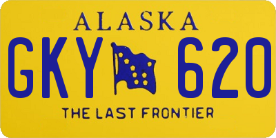 AK license plate GKY620