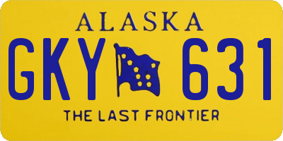 AK license plate GKY631