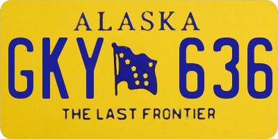 AK license plate GKY636