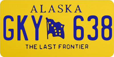 AK license plate GKY638