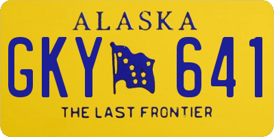 AK license plate GKY641
