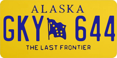 AK license plate GKY644