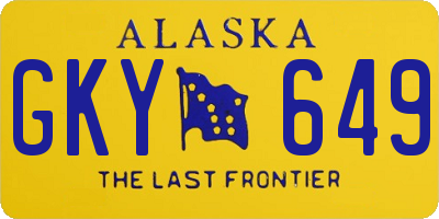AK license plate GKY649