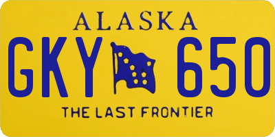 AK license plate GKY650