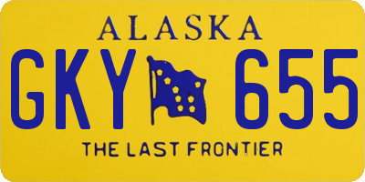 AK license plate GKY655