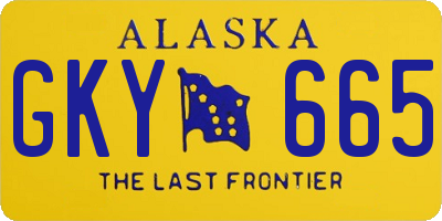 AK license plate GKY665