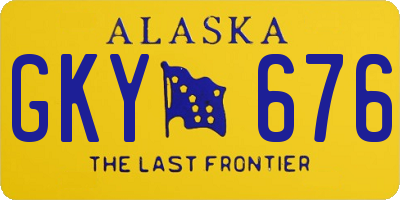 AK license plate GKY676