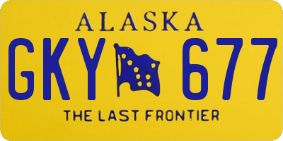 AK license plate GKY677