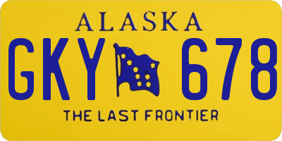 AK license plate GKY678