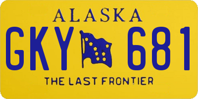 AK license plate GKY681