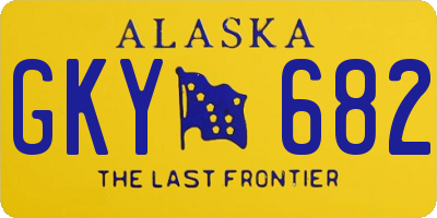 AK license plate GKY682