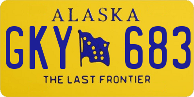 AK license plate GKY683