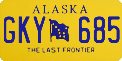 AK license plate GKY685
