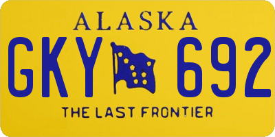 AK license plate GKY692