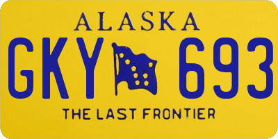 AK license plate GKY693