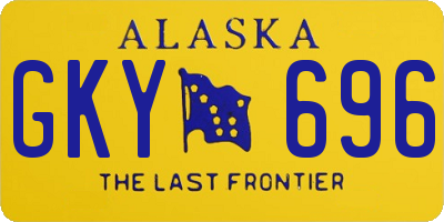 AK license plate GKY696