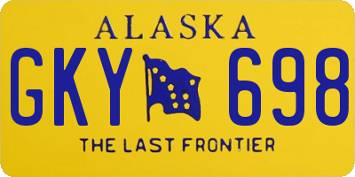 AK license plate GKY698