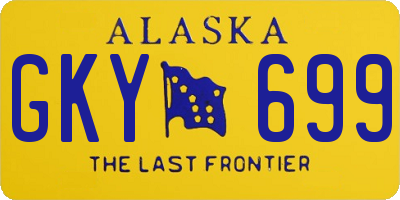 AK license plate GKY699