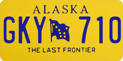 AK license plate GKY710