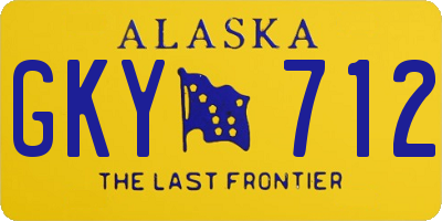 AK license plate GKY712