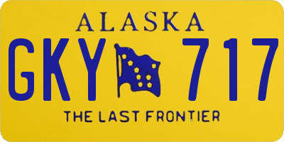 AK license plate GKY717