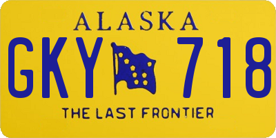 AK license plate GKY718