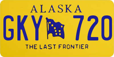 AK license plate GKY720