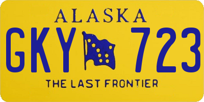 AK license plate GKY723