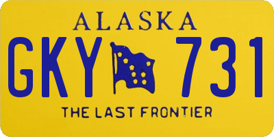 AK license plate GKY731