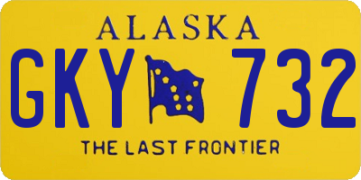 AK license plate GKY732