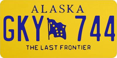 AK license plate GKY744