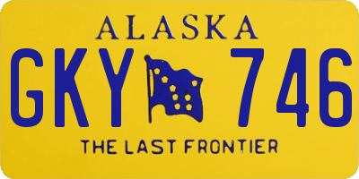 AK license plate GKY746