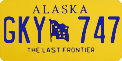 AK license plate GKY747