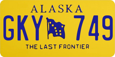 AK license plate GKY749