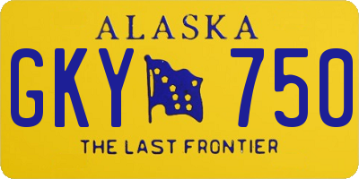 AK license plate GKY750