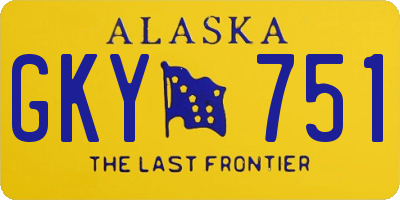 AK license plate GKY751