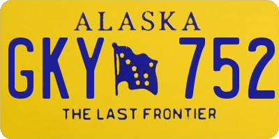 AK license plate GKY752