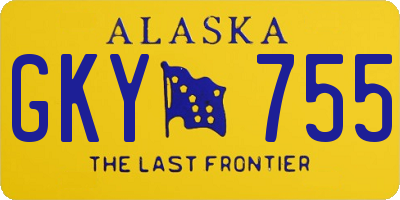 AK license plate GKY755