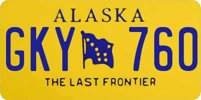 AK license plate GKY760