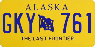 AK license plate GKY761