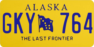 AK license plate GKY764