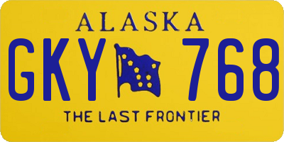 AK license plate GKY768