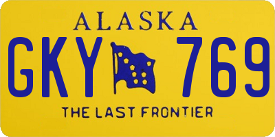 AK license plate GKY769