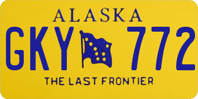 AK license plate GKY772
