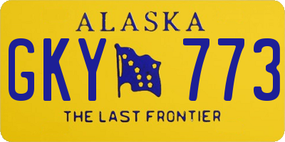 AK license plate GKY773