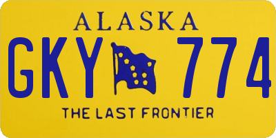 AK license plate GKY774