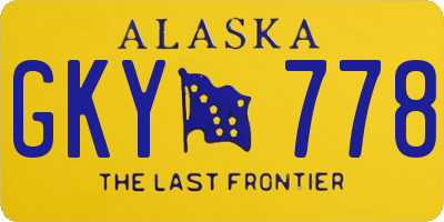 AK license plate GKY778