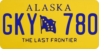 AK license plate GKY780